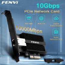 FENVI 10Gbps PCIE do RJ45 karta sieciowa Marvell AQC113 Gigabit Ethernet PCI Express LAN Adapter 10000Mbps dla komputera stacjonarnego Win10/11