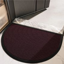 Halbrunde Fußmatte aus rutschfestem Gummi, Willkommens-Eingangsteppich für drinnen und draußen, flache Matte für Haustür, Veranda und Eingangsbereich