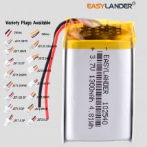 102540 3,7 V 1300 mAh wiederaufladbarer Lithium-Lipo-Li-Ionen-Polymer-Akku