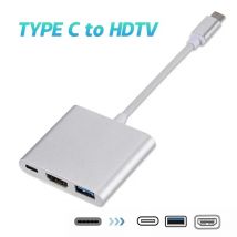 USB-C zu HDMI 3-in-1-Kabelkonverter für Samsung Huawei Xiaomi USB 3.1 Typ C zu HDMI 4K Typ C zu USB-Konverter-Adapterkabel
