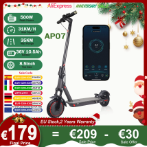 AOVOPRO AP07 Scooter elettrico 600W Potenza massima istantanea 31KM/H 36V10.5Ah 35KM con indicatore di direzione Assorbimento degli urti EScooter