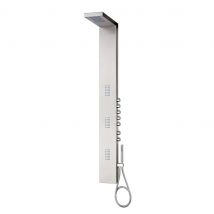 GME Niagara Columna de ducha con grifería monomando de 3 vías y flexo de acero inoxidable 0512