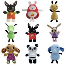 Peluche Cartoon Bing Rabbit da 18-27 cm, peluche dei personaggi di Bing, Flop, Sula, elefante, panda, orsetto, bambola di peluche per bambini, regalo di Natale