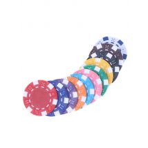 10 Pcs 11.5g ABS Plastic Poker Chips Set Casino Texas Hold'em Metal Coin Poker Game Chip Accessories