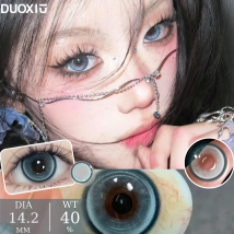 Duoxiu 1 Paar Mode blaue Linsen für Augen Dioptrien Myopie Farbe Kontaktlinsen koreanischen Stil Linsen weiche Linsen jährlich
