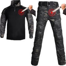 Anti stabbing anti coltello abbigliamento tattico di sicurezza a prova di slash autodifesa Pantaloni camicia mimetica multicam Uniforme resistente al taglio