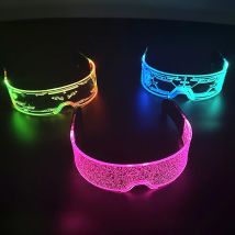 Cool luminoso colorato LED Light Up occhiali incandescente luce al Neon lampeggiante occhiali da festa per discoteca DJ Dance Party Decor