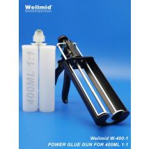 400ML 1:1 Epoxy Adhesives Dispensing Gun 2K Kit Portable Double Tube Mixing Dispenser Loctite ARALDITE 3M Cartridge AB Glue Gun