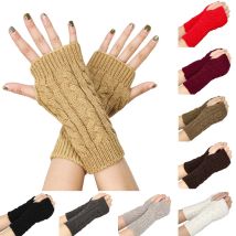 Twisting Cuffs Women Gloves Arm Warmers Curve Eight Hand Sleeves Wool Short Arm Cover Winter Warm Lady Gloves Acrylic Sleeves
