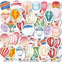 Etori Leben 46 stücke PVC-Cartoon niedlich bunte Heißluft ballons Muster Student DIY Tassen, Sammelalben, Laptops Dekoration Aufkleber