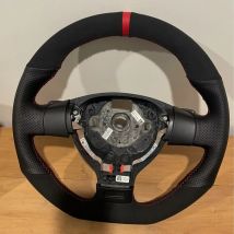 Anpassung Schwarz Wildleder Hand Nähen Auto Lenkrad Abdeckung Für Volkswagen Golf 5 Mk5 GTI VW Golf 5 R32 Passat R GT 2005