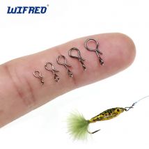 Wifreo 50 sztuk/worek Fly Fishing Snap szybka wymiana na muchy przynęty haczykowe zamek ze stali