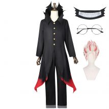 Ken Takakura Okarun Cosplay Costume Anime Dandadan Okarun Granny's Powers Black Uniform Face Cover Glasses for Women Men