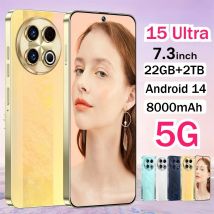 Nuovo 15 cellulari ultra originali 5G Dual Sim 7.3HD Telefoni cellulari 7800mAh Smartphone Android 14 Versione globale Telefono cellulare