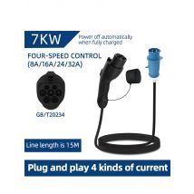 Electric Vehicle 7KW 32A EV Portable Charger 3M 5M 10M 15M 20M Cable GB/T20234 EVSE CEE Plug Wallbox Adapter For