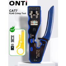 RJ45 UTP Crimpatrice Strumenti di rete Spellafili per cavi Ethernet Connettore a foro passante CAT5/6/7/8 Pinze Premendo pinze per cavi Clip