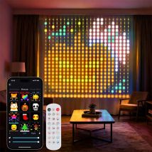 Intelligente LED-Vorhangleuchte, USB 400 LEDs, dynamisches Muster, DIY-Vorhang-Lichterkette mit App und Fernbedienung für Schlafzimmer-Weihnachtsdekoration