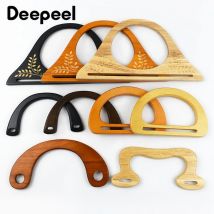 Borsa Manici in legno Borsa a forma di D Borsa con chiusura a bacio Cornici per borse Maniglia Parti di ricambio Portafoglio fai da te Staffe per cucire Accessori