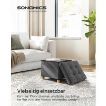 SONGMICS Sitzhocker Sitzbank 32x40x33,5cm klappbare Sitztruhe 300kg b