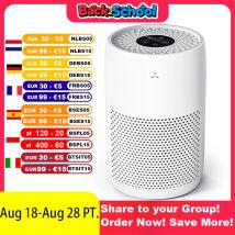 AROEVE Purificatore d'aria 170 m3/h per camera da letto, soggiorno Filtro a carbone attivo Timer pulito automatico per polline, odori e peli di animali domestici