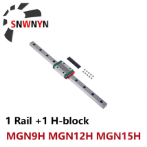 1PC MGN9 MGN12 MGN15 MGN Linearführung 100 200 300 350 400 450 500 550 600 1000mm + 1PC MGN9H MGN12H MGN15H Schlitten Für CNC Teil