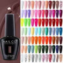 NAILCO 283 Colori Smalto Gel Base Superiore Vernis Semi Permanente Gel UV Vernice Unghie Art Vernice Manicure Ibrida