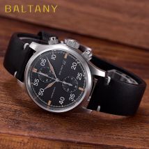 Baltany 39MM Military Solar Chronograph S6070 VS71 Movement BGW9 Retro Super Luminous Waterproof Sapphire Pilot Quartz Watch Man