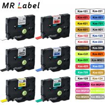 1 Stück 9 mm x 8 m kompatibles TZe-221 TZ221 tze-325 tze121 tz-621 laminiertes Etikettenband für PT-H110 PT-210D Etikettendrucker