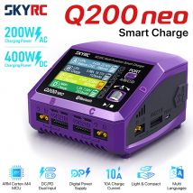Cargador SkyRC Q200neo SK- 100197   AC200W DC400W Cargador inteligente AC/DC de 4 puertos de salida