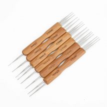 Dreadlock Häkelnadelhaken für Haarwerkzeug-Set – 0,5 mm und 0,75 mm Häkelnadeln, Friseurwerkzeug