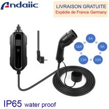 Stazione di ricarica mobile tipo 2/tipo 1 Mennekes 6A-16A per auto elettriche Centrale elettrica solitaria domestica