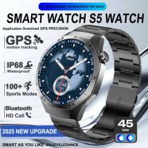 Neue 2026 Upgrade 5 Pro GPS Smartwatch für Herren HD AMOLED-Bildschirm Herzfrequenz Bluetooth-Anruf IP68 Wasserdicht Herren Sport-Smartwatch