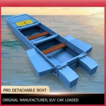 3-teiliges tragbares abnehmbares Boots spleißen, 478cm tragbares Boot aus Kunststoff, zusammen klappbar, mit Flanken flügel und Auftriebs tank