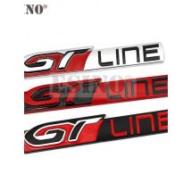 Car Styling GT Line 3D Metal Chrome Zinc Alloy Emblem Badge Body Fender Adhesive Emblem for Peugeot GT RCZ 308 508 3008 5008