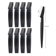 Augenbrauentrimmer-Set für Frauen, Edelstahl, Gesichtshaarentferner, Former, tragbares Beauty-Tool-Set mit Sicherheitskappen, Augenbrauenmesser