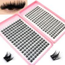 Sharp eyelash clusters dispersed comic style eyelash clusters extended unique pointed clusters anime single eyelashes