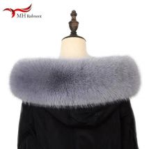 Women Faux Fox Fur Collar Shawl Furry Fur Collar For Winter Coat Hood Fur Decor Fake Fur Scarf Parkas Coat Fur Collar Scarves