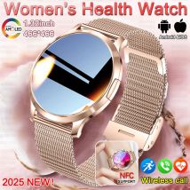 2025 NEW 3D Curved AMOLED HD Screen Women Smart Watch Sport GPS trajectory Fitness Custom Bracelet HD Bluetooth call Smart Watch