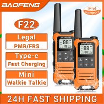 2PCS Baofeng F22 Walkie Talkie Portatile Mini Comunicazione Radio Professionale PMR446 /FRS Talkie Walkie Ricetrasmettitore Radio