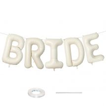 Große cremefarbene BRIDE-Buchstabenballons BRIDE Mylar-Folien-Nude-Ballon für Valentinstag, Jahrestag, Hochzeit, Party-Dekorationen