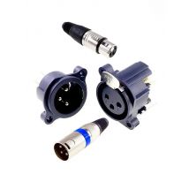 10pcs XLR Socket 3 5 Pin Female Male Receptacle Latch Lock Plug Vertical Right Angle Solder PCB Degree through Holes Panel Mount