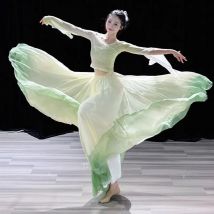 Modern Dance, klassisches Performance-Übungskostüm, alter chinesischer Stil, Yangko-Kleidung, Fee, tägliche Hanfu-Volkstanzkleidung