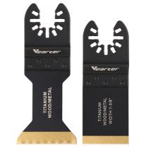Vearter 2 pezzi 34/44mm lama per sega multiutensile oscillante rivestita in titanio universale per il taglio di chiodi metallici legno plastica materiale duro