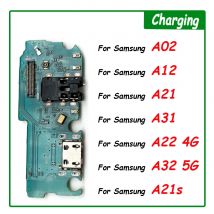 New For Samsung A02 A02S A12 A21 A22 A32 4G 5G USB Charger Port Jack Dock Connector Charging Board Flex Cable With Microphone