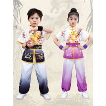 Uniforme di Kung Fu Cinese per Bambini, Set di Arti Marziali per Ragazzi, Completo di Wushu Ricamato, Tuta da Allenamento Taiji, Abbigliamento per Esercizi