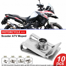 10 stücke motorrad m8 m6 m5 m4 u typ clips gewinde rohr muttern für 250 zubehör hayabusa gilera gp 800 af18 ktm 640 lc4