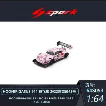 Sparky 1:64 Porsche 911 Pink Flying Pig Livery 2022 Pikes Peak 43 Rennwagen-Legierungsautomodell