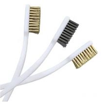 Robuste Reinigungsbürste aus Kupferdraht mit Kunststoffgriff zum Schweißen von Schlacke, Rost, Farbe und Metalloberflächenvorbereitung