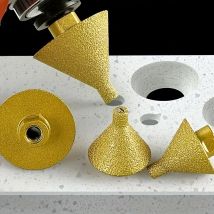 [M14-Gewinde-Stein-Trimmwerkzeug] Diamant-Fasenbohrer – konische Gravur- und Polierrad für Stein, Fliesen, Marmor und G