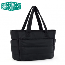 BAGSMART Tote Bag Borse da donna imbottite gonfie Borsa da pendolarismo per il tempo libero Organizzatore di stoccaggio per uscire con mamma di grande capacità